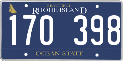 RI license plate 170398