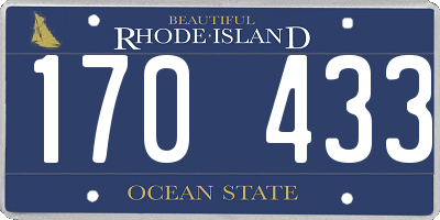 RI license plate 170433