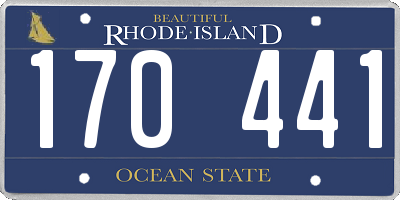 RI license plate 170441