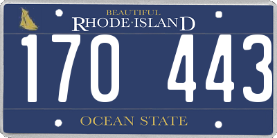 RI license plate 170443