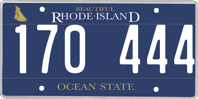 RI license plate 170444