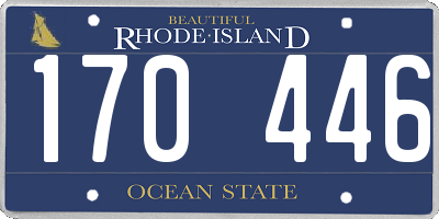 RI license plate 170446