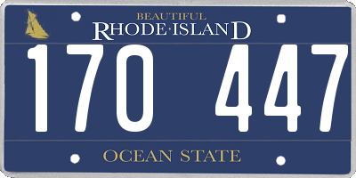 RI license plate 170447