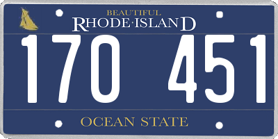 RI license plate 170451