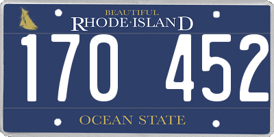 RI license plate 170452