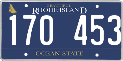 RI license plate 170453