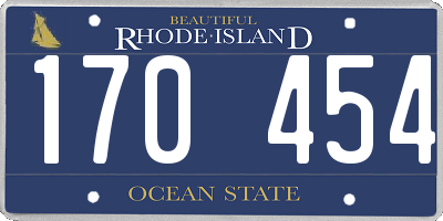 RI license plate 170454
