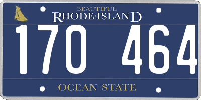 RI license plate 170464