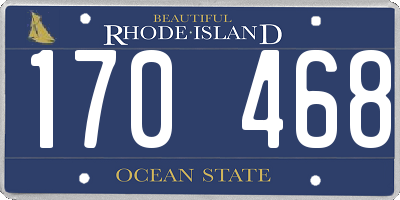 RI license plate 170468