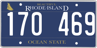 RI license plate 170469