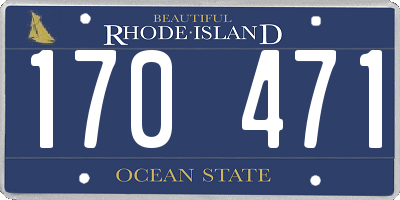 RI license plate 170471