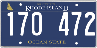 RI license plate 170472
