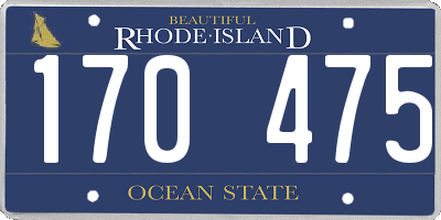 RI license plate 170475