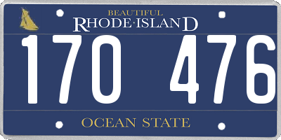 RI license plate 170476