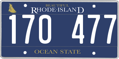 RI license plate 170477