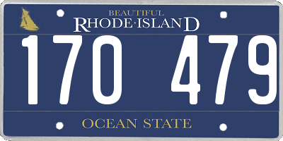 RI license plate 170479