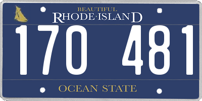 RI license plate 170481