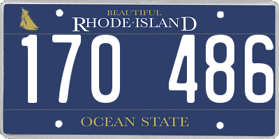 RI license plate 170486