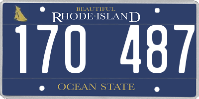 RI license plate 170487