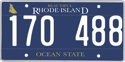 RI license plate 170488