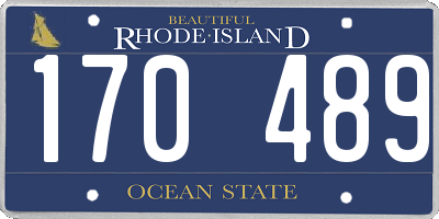 RI license plate 170489