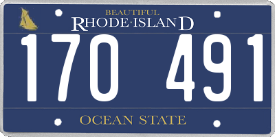 RI license plate 170491