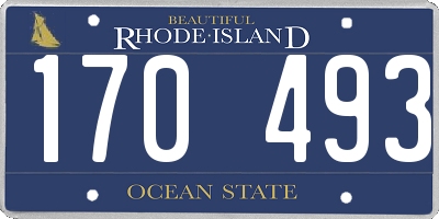 RI license plate 170493