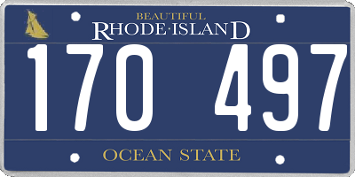 RI license plate 170497