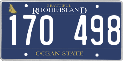 RI license plate 170498