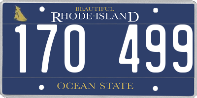 RI license plate 170499