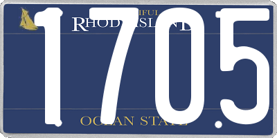 RI license plate 1705