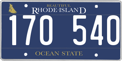 RI license plate 170540