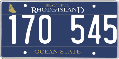 RI license plate 170545