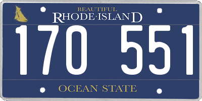 RI license plate 170551