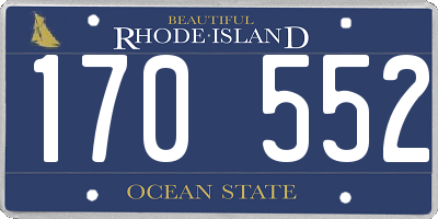 RI license plate 170552