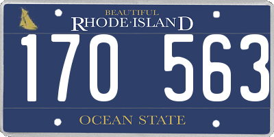RI license plate 170563