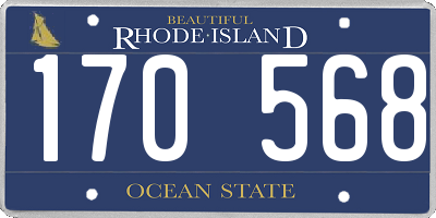 RI license plate 170568