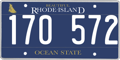 RI license plate 170572