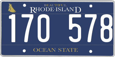 RI license plate 170578