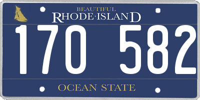 RI license plate 170582