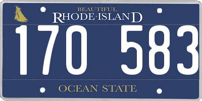 RI license plate 170583