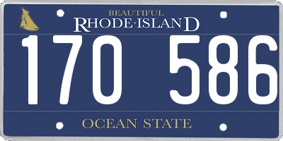 RI license plate 170586