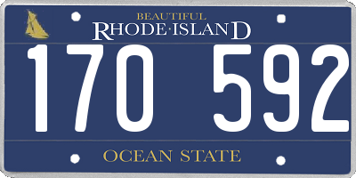 RI license plate 170592