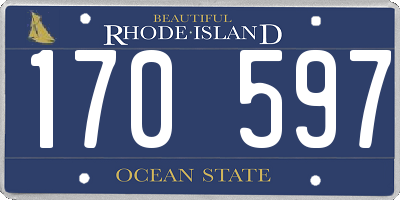 RI license plate 170597