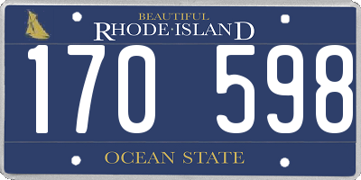 RI license plate 170598