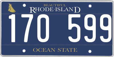RI license plate 170599