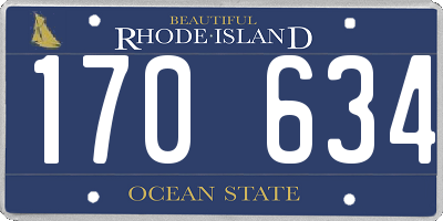 RI license plate 170634