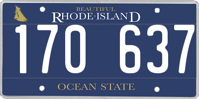 RI license plate 170637