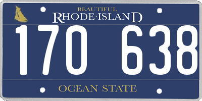 RI license plate 170638
