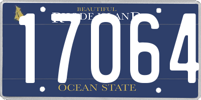 RI license plate 17064